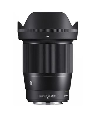 16mm f/1.4 DC DN Contemporary Lens for Fujifilm X, Bundle with ProOptic 67mm Filter Kit, Cleaning Kit, Cap Keeper, Flex Lens Shade, Lens