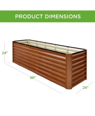 Outdoor Metal Raised Garden Bed Planter Box for Vegetables, Flowers, and Herbs