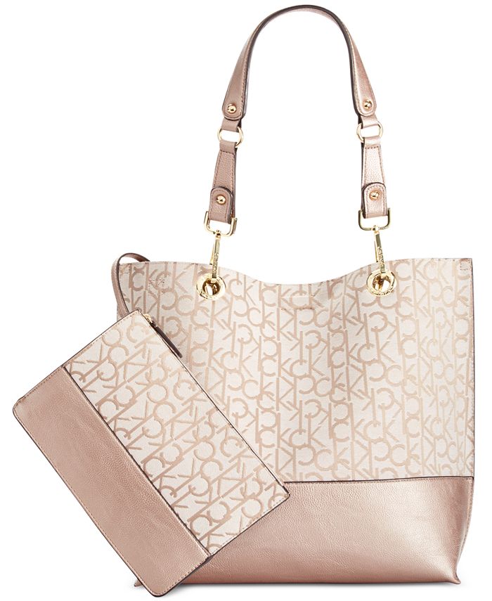 achterstalligheid St Pakistan Calvin Klein Sonoma Signature Reversible Tote With Pouch & Reviews -  Handbags & Accessories - Macy's