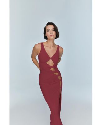 Women's Sara Dress - Elegant Cut-Out Maxi | Event Wear