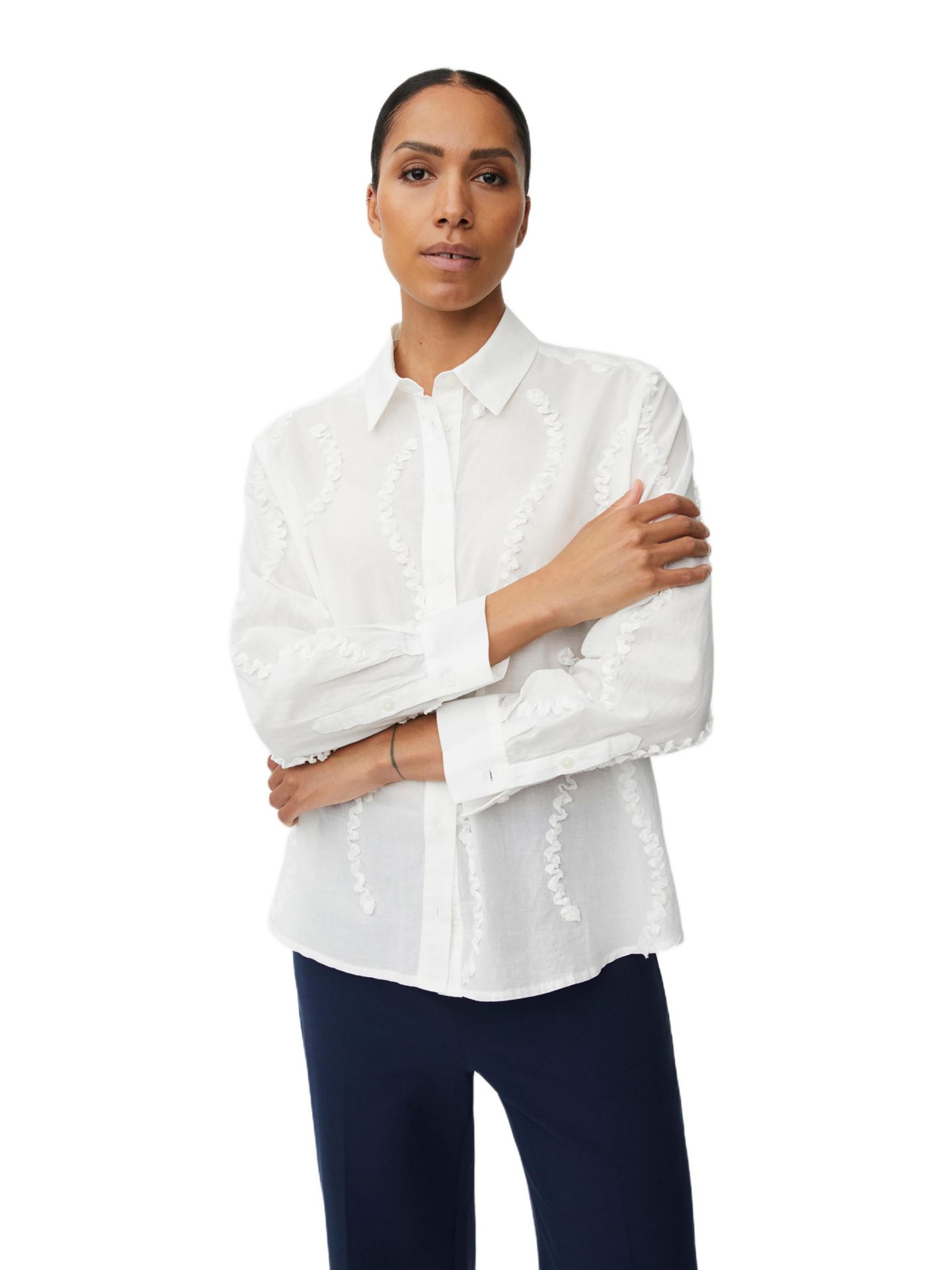 Женская рубашка Masai Copenhagen MaImma 100% Cotton Long Sleeve, цвет: Чёрный — фото 1