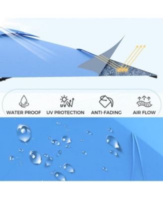 10ft Cantilever Patio Umbrella, Large Rectangle Umbrella 180&deg; Rotation Offset