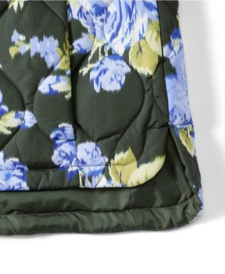 Plus Size Print FeatherFree Quilted Insulated Vest