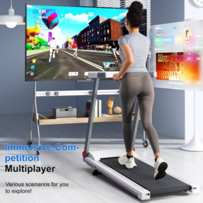 Superun Foldable Treadmill for Home: Features a 3.5 HP motor, 5% incline, and 350 lbs capacity. Compact, app-controlled design ideal for space-saving