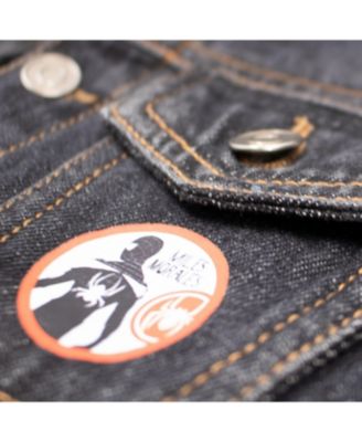 Boys Spider-Man Fashion Long Sleeve Hooded Jean Denim Jacket