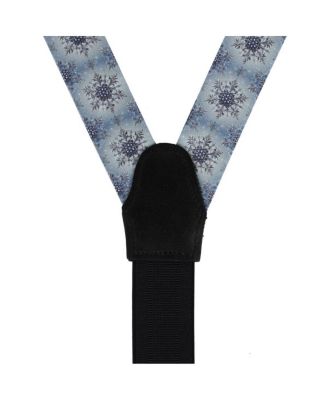 Men's Clarence The Classy Snowflake Silk Holiday Button End Brace