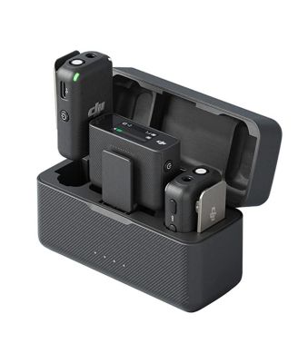 Mic (2 TX + 1 RX + Charging Case), Wireless Lavalier Microphone, 820 ft.)Range, 15hr Battery, Wireless Microphone for PC, iPhone, Android