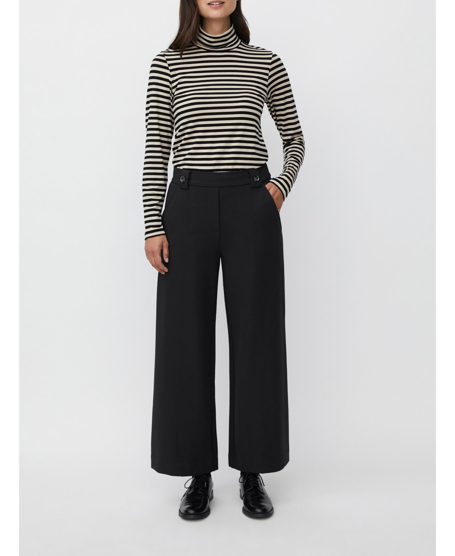 Women's Cropped Wide Leg Pants