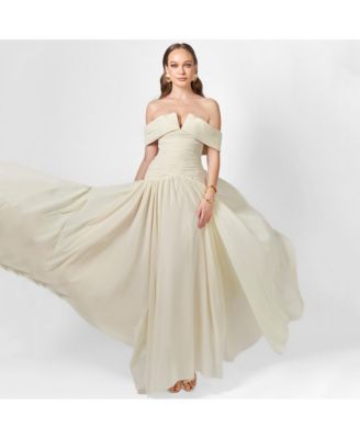 Women's Keecia Off Shoulder Chiffon Gown