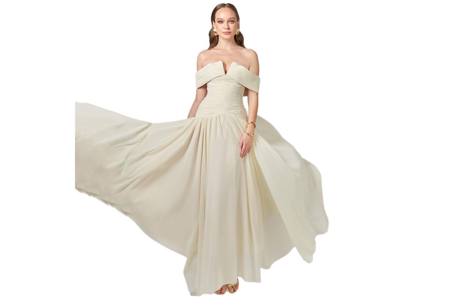 Women's Keecia Off Shoulder Chiffon Gown