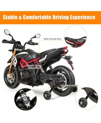 12V Kids Ride-On Motorcycle Motor Bike w/ Training Wheels