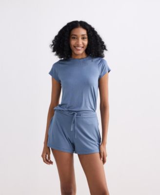 Women's Essential Knit Shorts in Blue