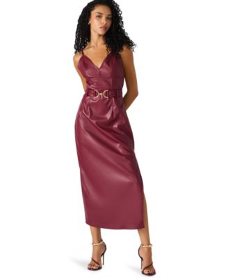 Steve Madden - Women's Kailey Sleeveless Belted Midi Dress