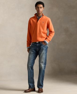 Men's Luxury Jersey Quarter-Zip Pullover Sweater
