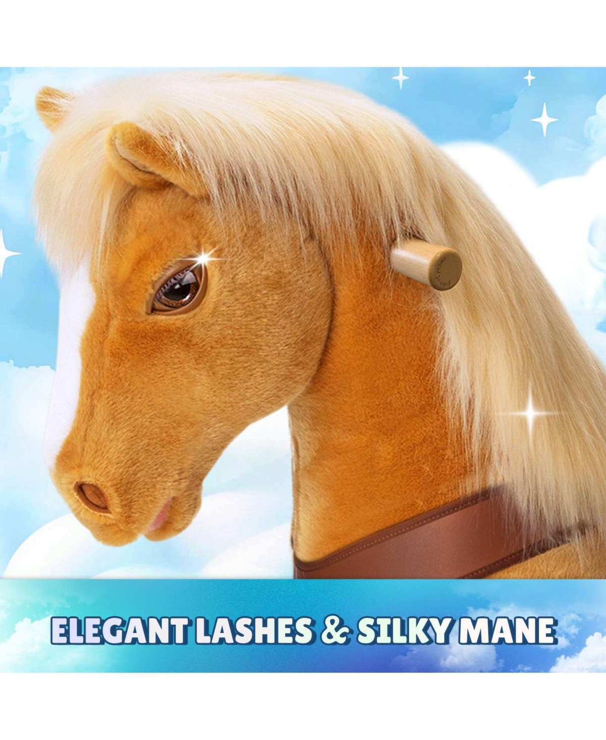 PonyCycle Model Y Light Brown Horse Rideable Toy for Age -4