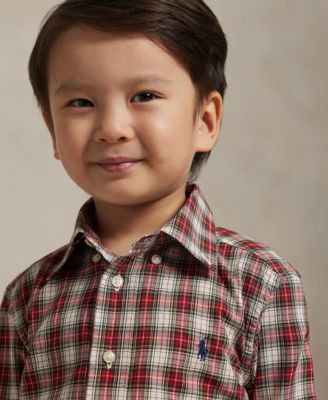 Boys 2-7 Plaid Cotton Poplin Shirt