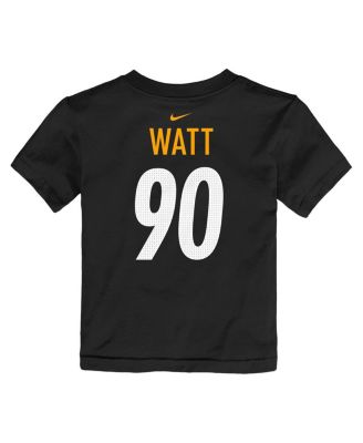Toddler T.J. Watt Black Pittsburgh Steelers Player Name Number T-Shirt