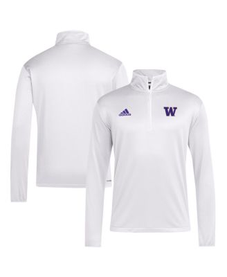adidas - Men's White Washington Huskies 2024 Coaches Sideline Quarter-Zip Top