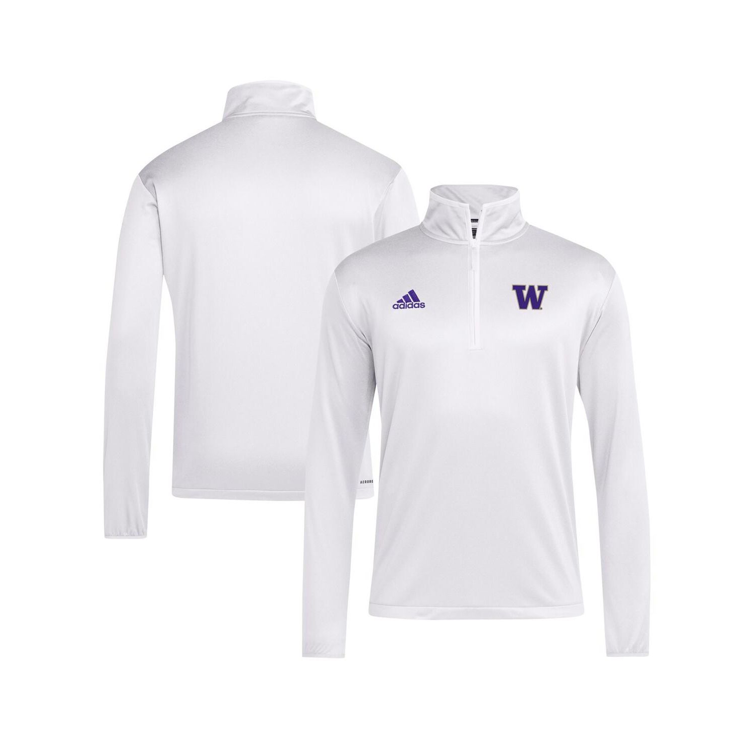 Men's White Washington Huskies 2024 Coaches Sideline Quarter-Zip T-Shirt