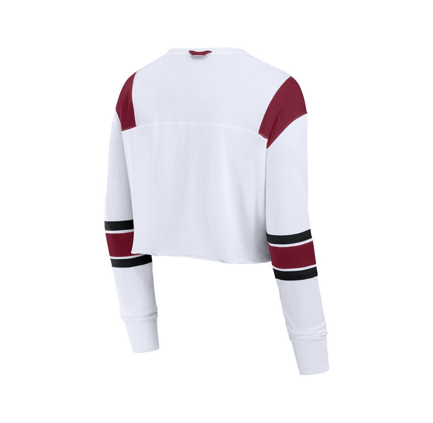 Women's White Florida State Seminoles Training Camp Cropped Long Sleeve V-Neck Fashion Top