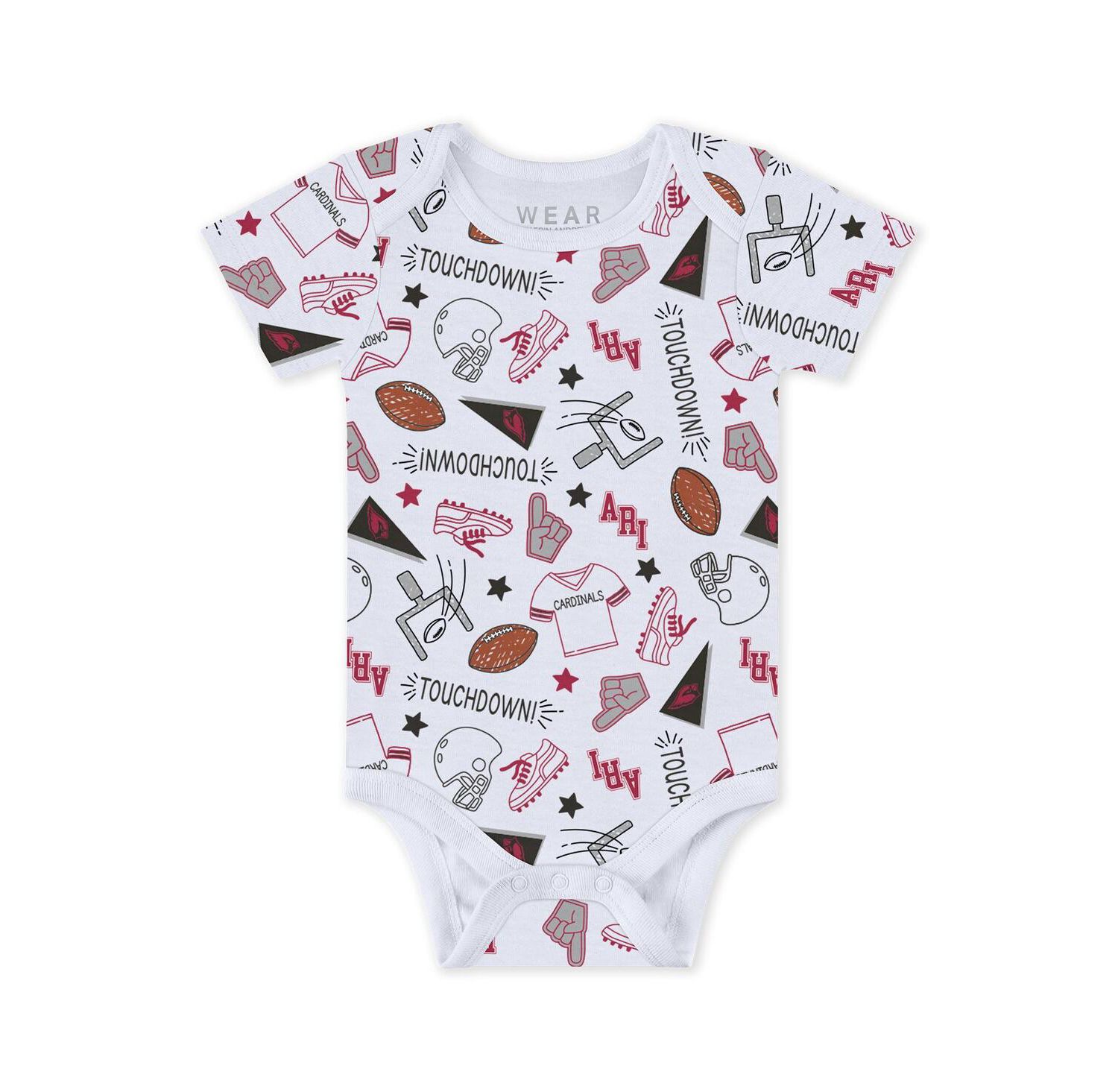 Baby Boys and Girls 2-Piece Arizona Cardinals Turn Me Around Bodysuits and Pants Set