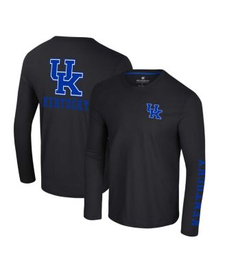 Colosseum - Men's Black Kentucky Wildcats Logo Lockup 3-Hit Active Blend Long Sleeve T-Shirt