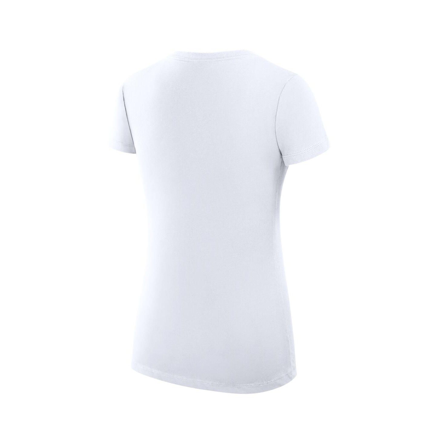 Женская футболка G-III 4Her by Carl Banks White Philadelphia Eagles Super-Slim Fit Lightweight Subtle Football V-Neck — фото 3