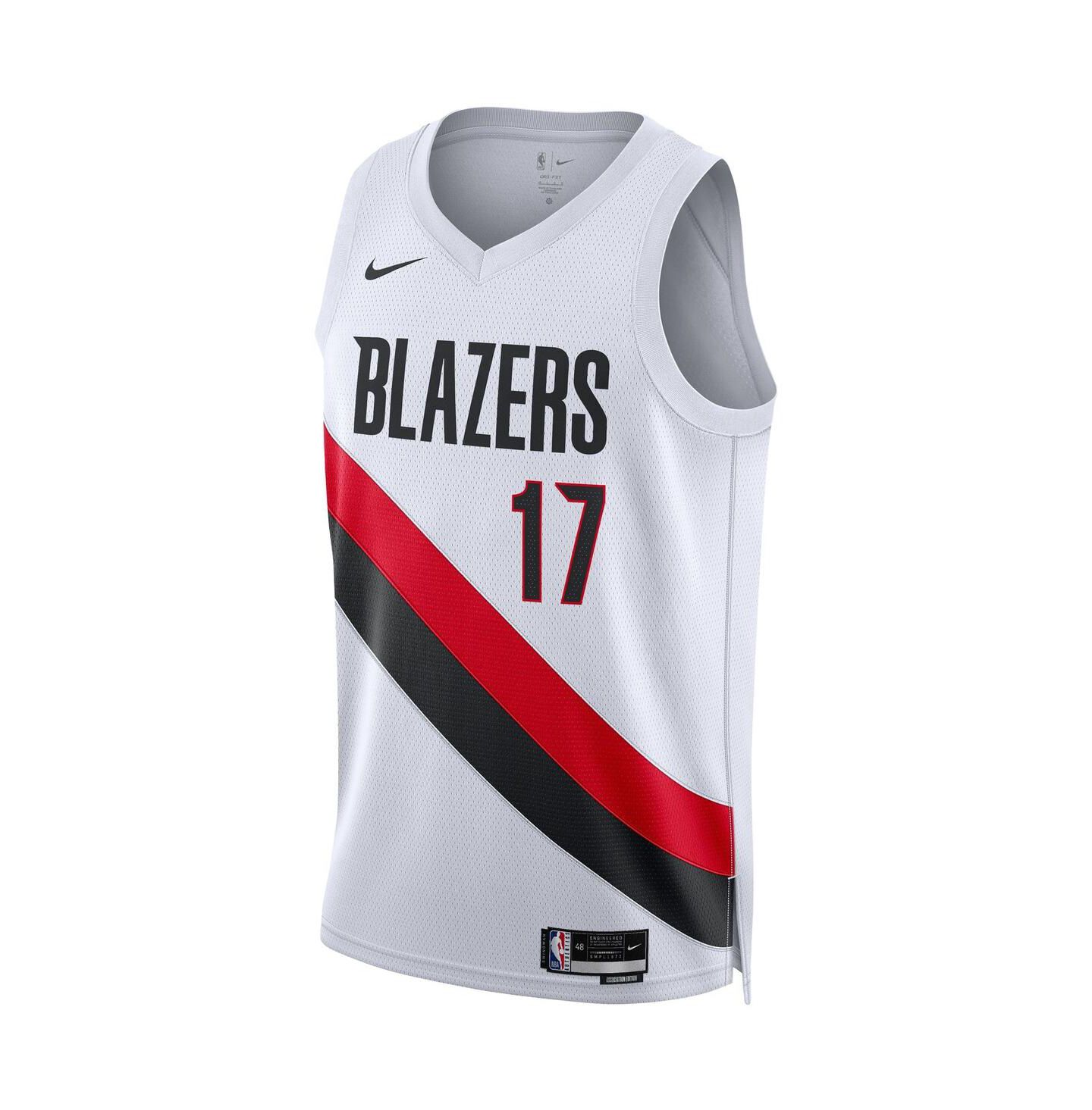 Топы Nike Shaedon Sharpe White Portland Trail Blazers Swingman Player Jersey — фото 2