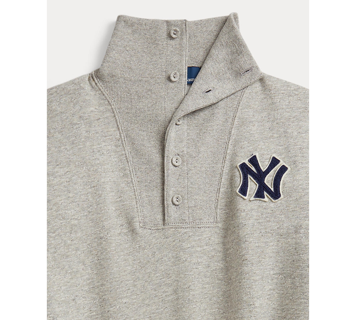 Polo Ralph Lauren Women's Vintage-inspired Yankees Long Sleeve Pull-on Sweatshirt In Neutral