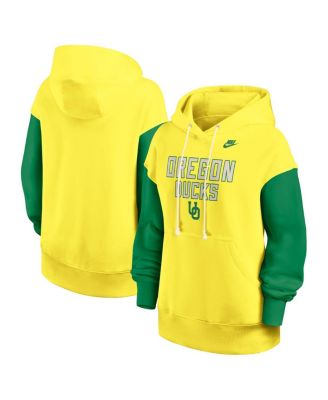 Nike - Women's Yellow/Green Oregon Ducks Oversized Legacy Phoenix Pullover Hoodie