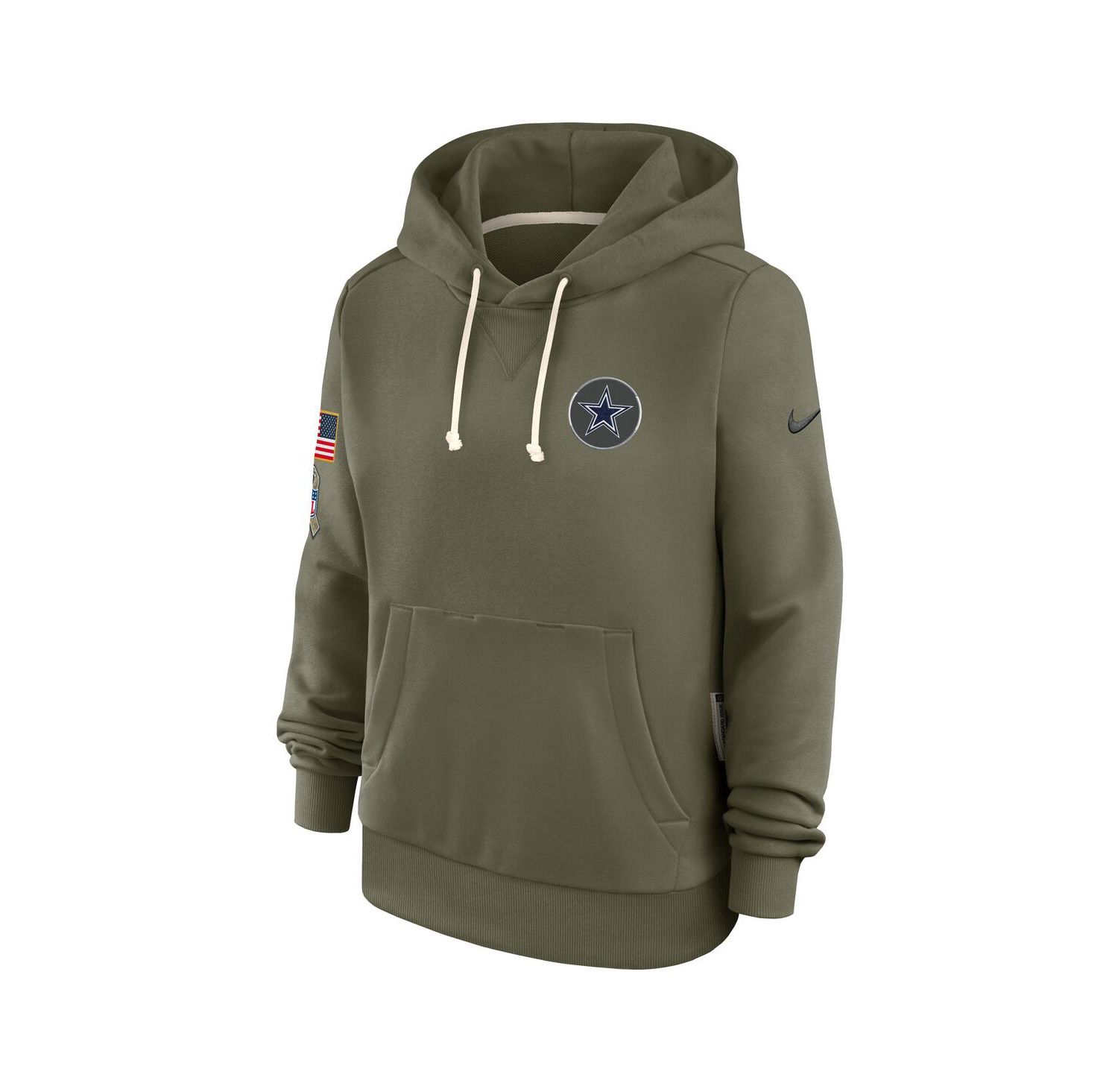 Women's Olive Dallas Cowboys 2025 Salute to Service Sideline Standard Issue Dri-FIT Hoodie