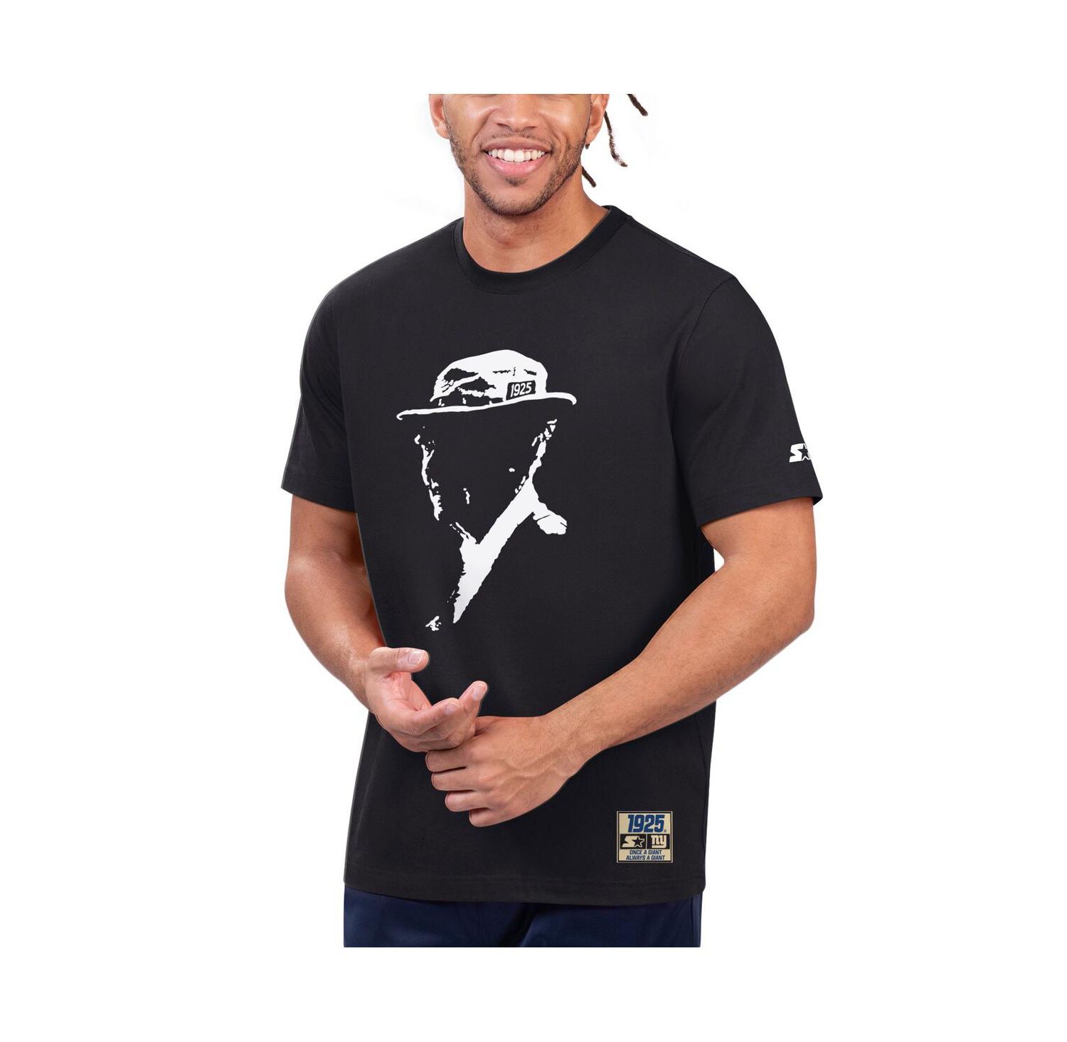 Men's Black New York Giants 100th Season T-Shirt