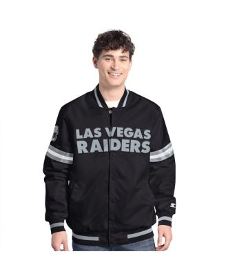Starter - Men's&nbsp; Black Las Vegas Raiders Scout Full-Snap Varsity Jacket