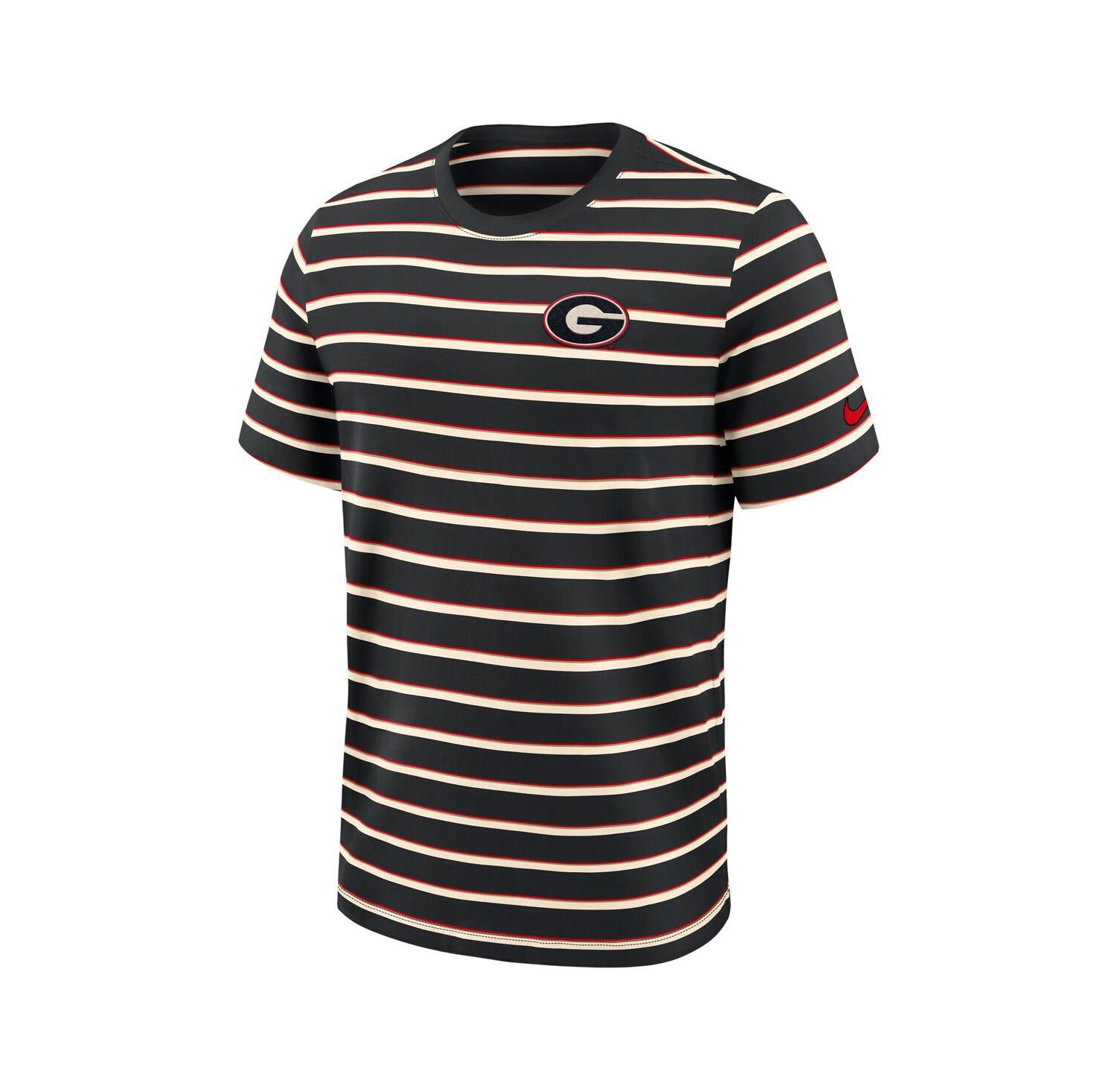 Men's Black Georgia Bulldogs Athletic Prep Legacy Summit Stripe T-Shirt