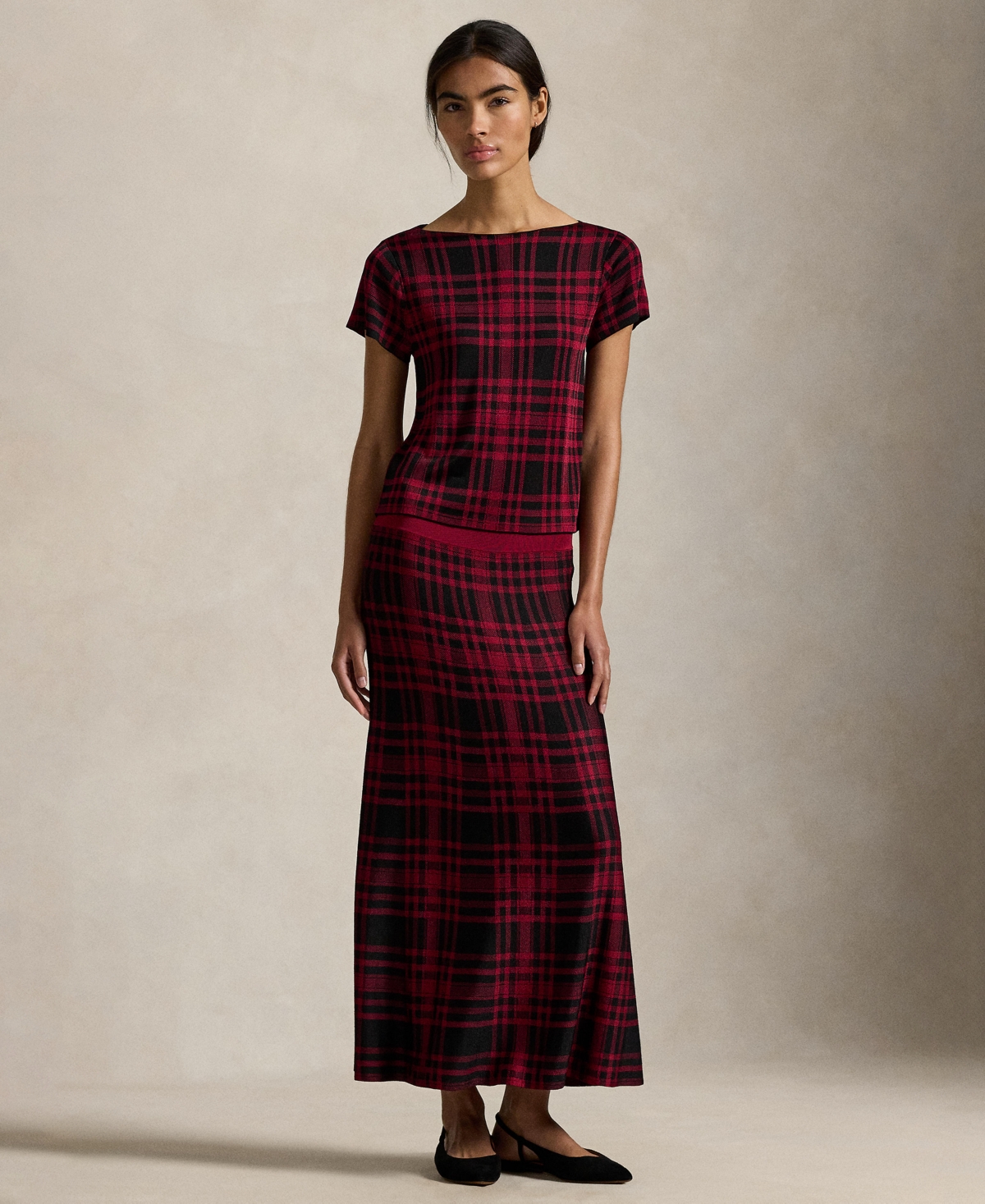 Polo Ralph Lauren Women's Pull-On Sweater Midi Skirt