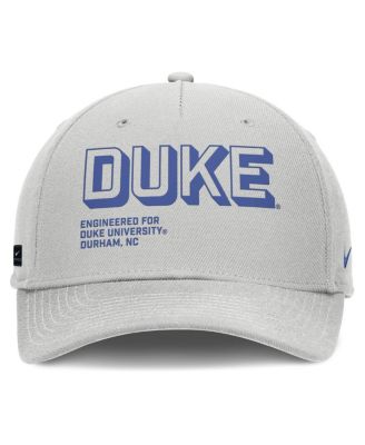 Men's Gray Duke Blue Devils 2025 Sideline Dust Pinched Rise Adjustable Hat