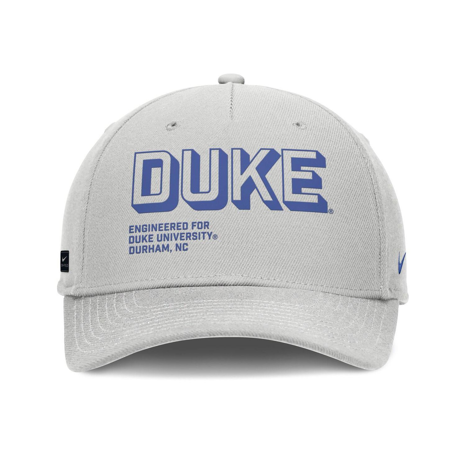 Men's Gray Duke Blue Devils 2025 Sideline Dust Pinched Rise Adjustable Hat