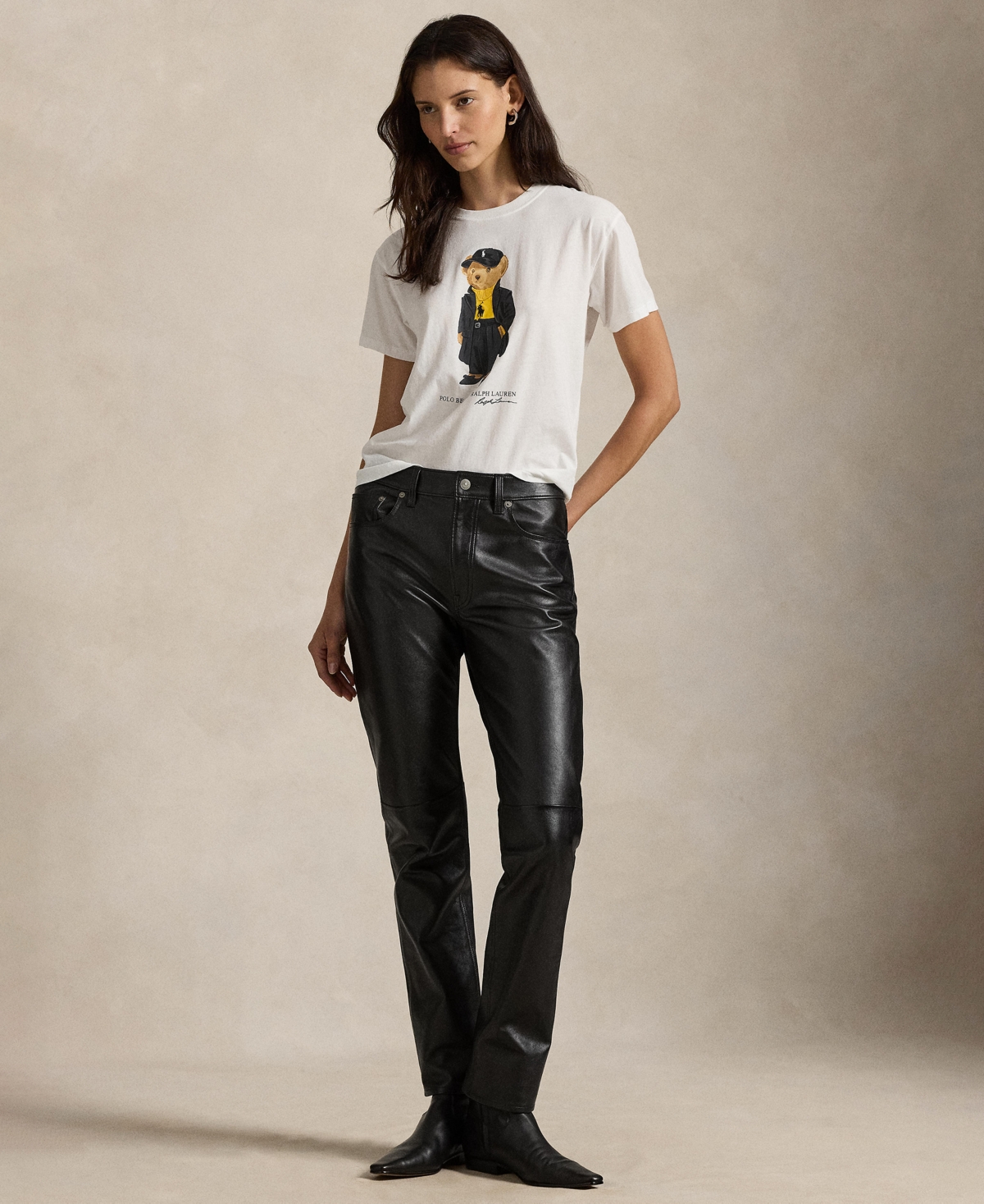 Polo Ralph Lauren Women's Holiday Bear Crew Neck T-Shirt