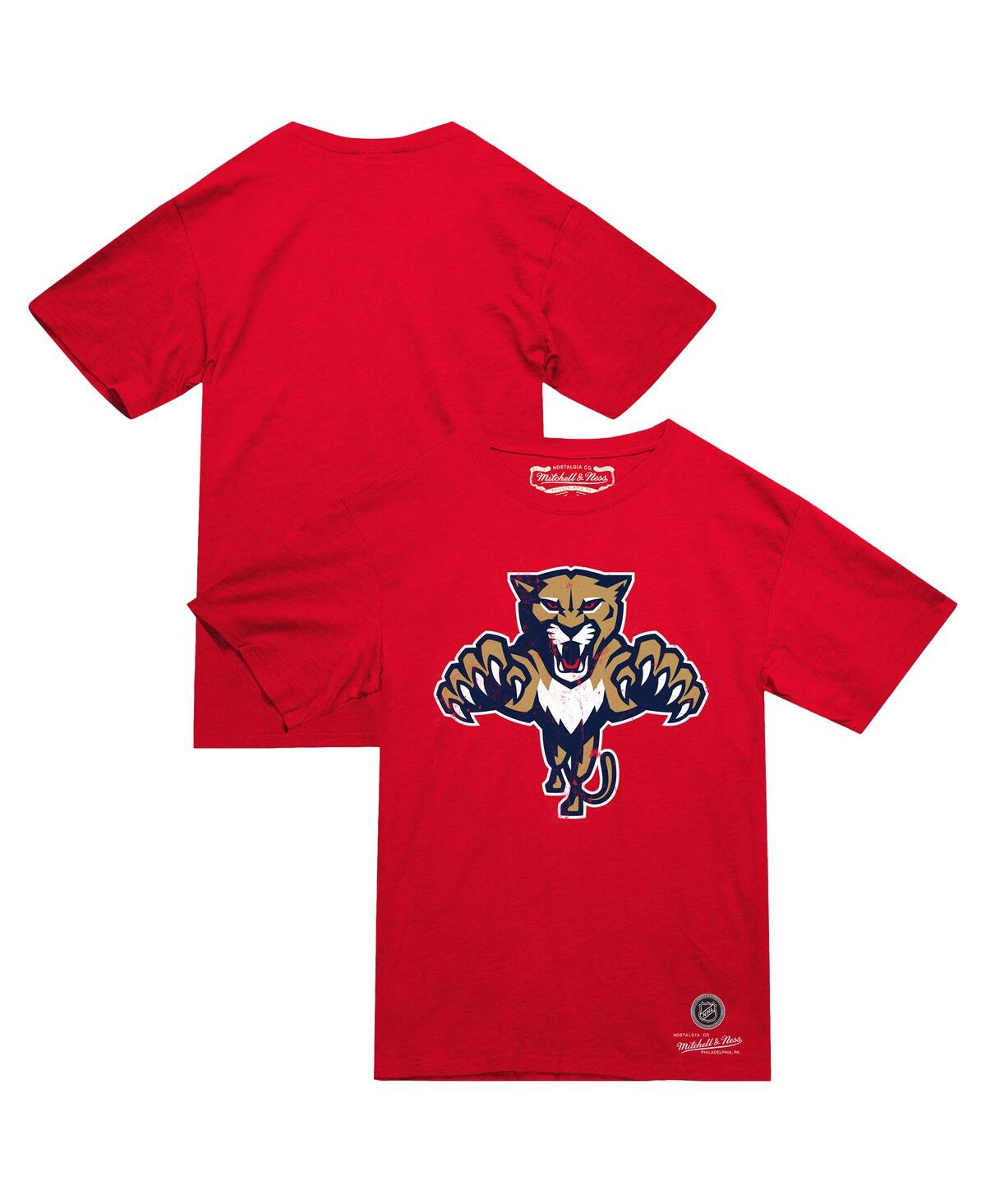 Mitchell & Ness Men's Red Florida Panthers Heritage T-shirt In Red