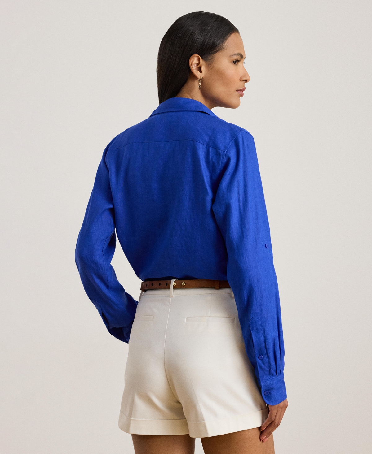 Ralph Lauren 100% Linen Shirt In Blue