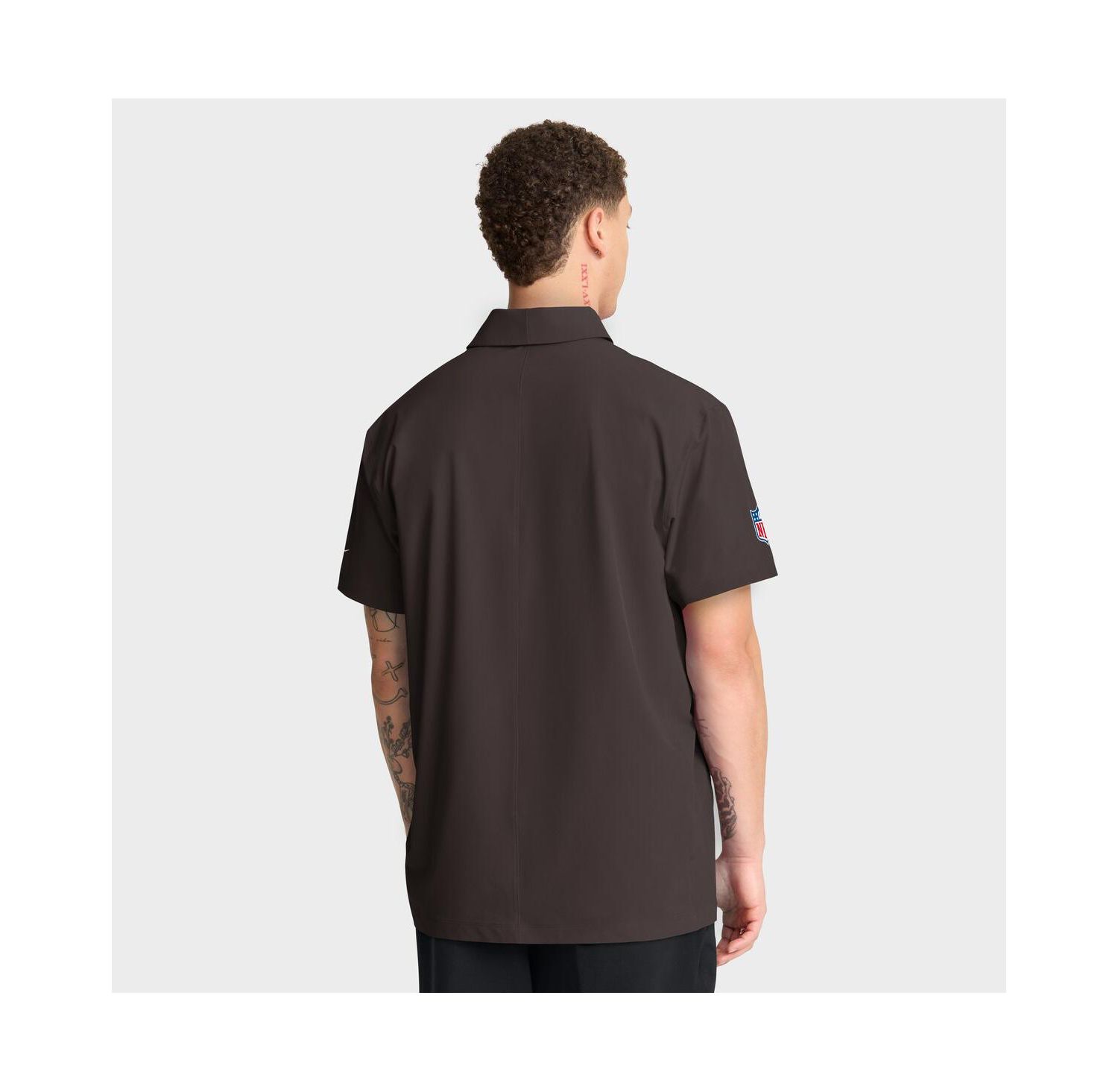 Men's Brown Cleveland Browns Sideline Woven Dri-FIT Polo Shirt