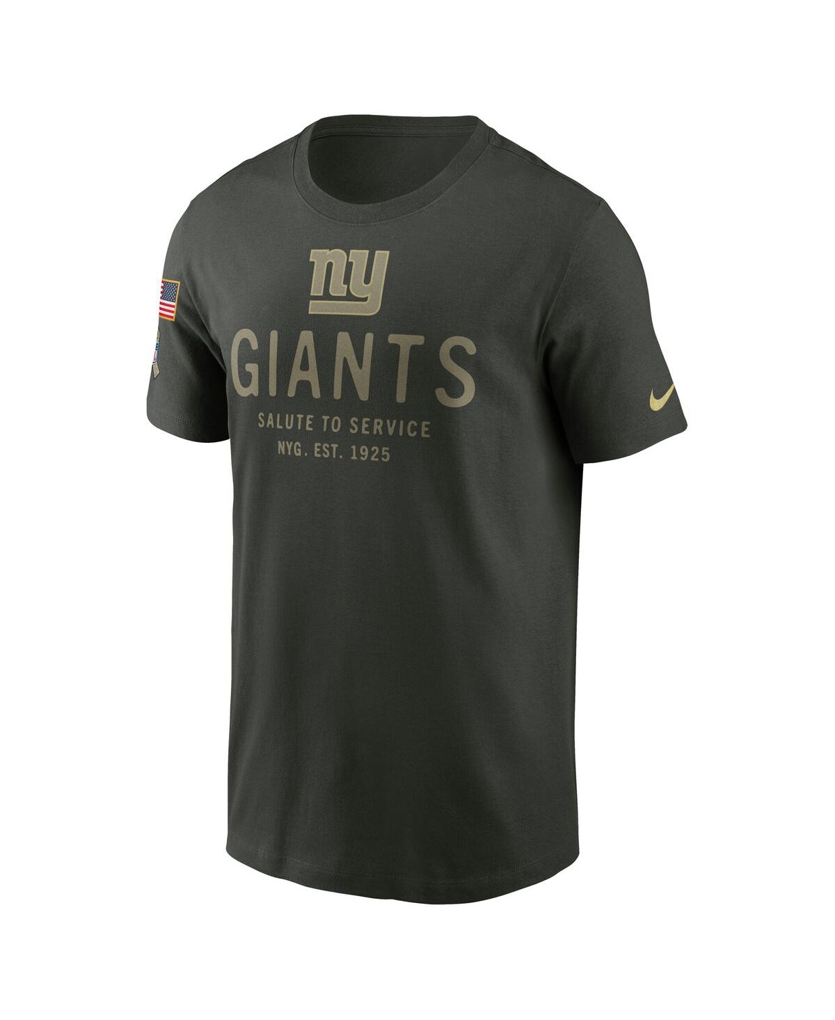Nike Men's Forest Green New York Giants 2025 Salute To Service Sideline Primary Edge Dri-fit T-shirt In Animal Print