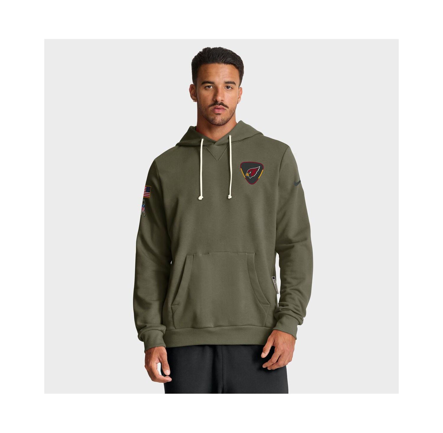 Men's Olive Arizona Cardinals 2025 Salute to Service Sideline Standard Issue Dri-FIT Hoodie