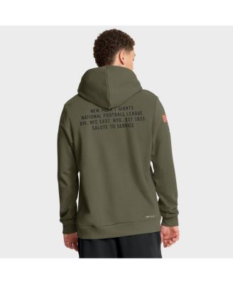 Men's Olive New York Giants 2025 Salute to Service Sideline Standard Issue Dri-FIT Hoodie