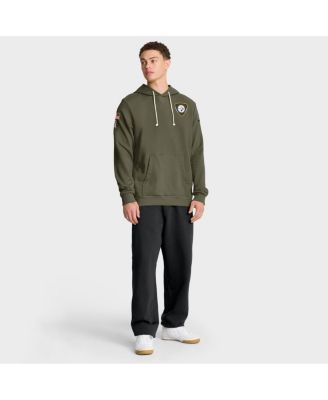 Men's Olive Pittsburgh Steelers 2025 Salute to Service Sideline Standard Issue Dri-FIT Hoodie