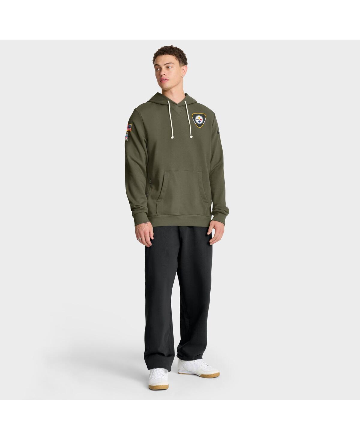 Nike Men's Olive Pittsburgh Steelers 2025 Salute to Service Sideline Standard Issue Dri-fit Hoodie