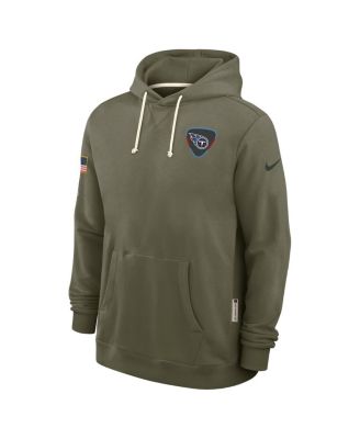 Men's Olive Tennessee Titans 2025 Salute to Service Sideline Standard Issue Dri-FIT Hoodie