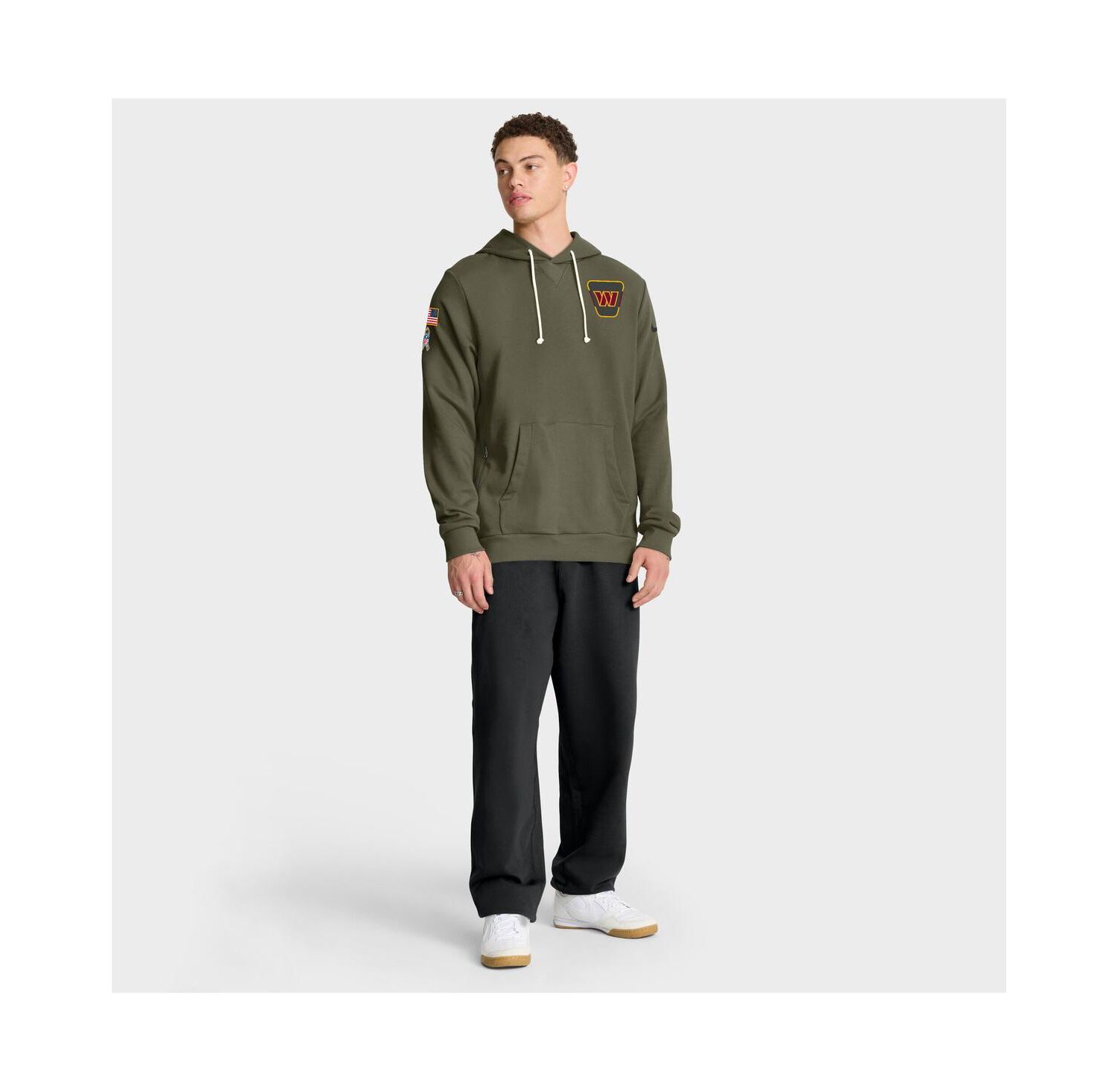 Men's Olive Washington Commanders 2025 Salute to Service Sideline Standard Issue Dri-FIT Hoodie