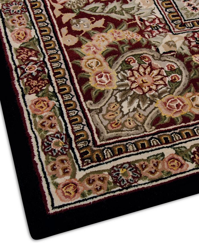 Nourison Wool & Silk 2000 2005 Black 7'9" x 9'9" Area Rug Macy's