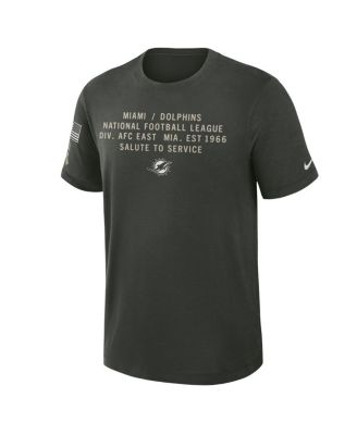 Men's Dark Green Miami Dolphins 2025 Salute to Service Sideline Slub Dri-FIT T-Shirt